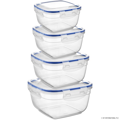 AIRTIGHT SQUARE FOOD CONTAINER SET 4 (500-240