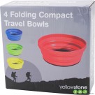 Set of 4 Folding Silicone Bowls - Assorted Co