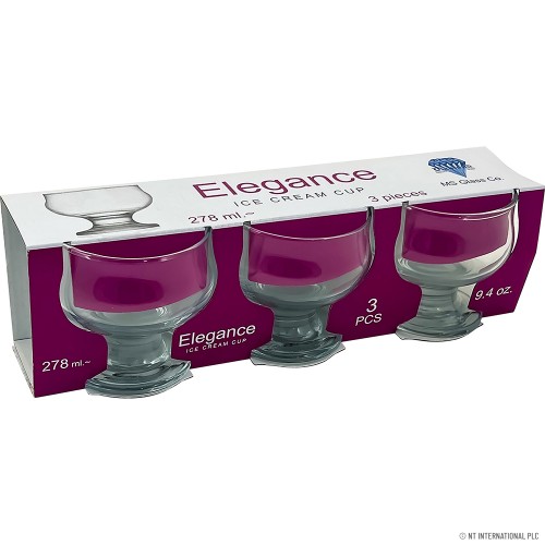 3pcs Elegance Ice Cream Cup 278ml