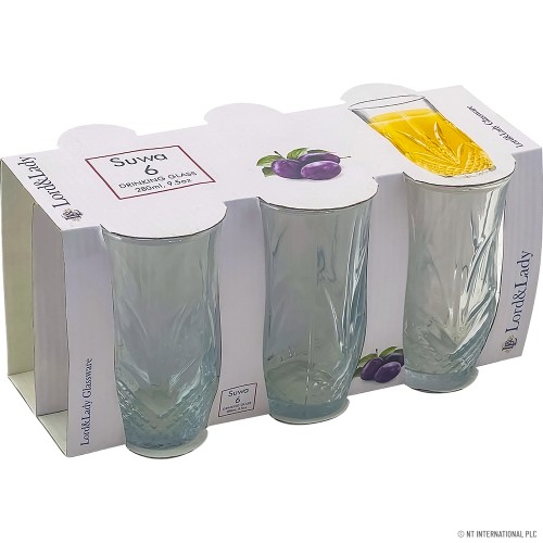 3pc Glass Tumbler Suwa 280ml - TNV026-3