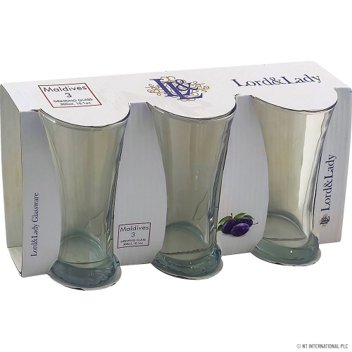 3pc Glass Tumbler - Maldives 300ml TNV011-3