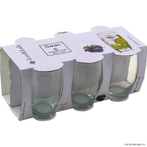 6pc Glass Tumbler - Swan 280ml TNV063-6