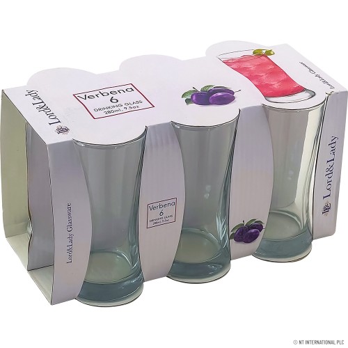 6pc Glass Tumbler - Verbena 280ml TNV024