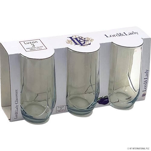 3pc Glass Tumbler - Luzon 280ml TNV058-3