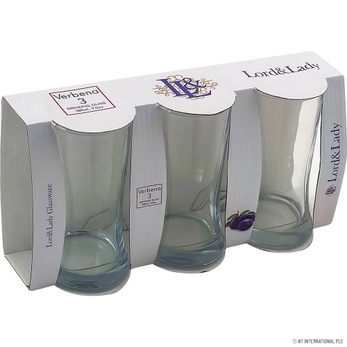 3pc Glass Tumbler - Verbena 280ml TNV024-3