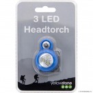 3 LED Headtorch - Blue