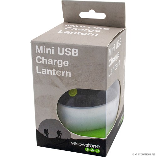 MIni Showerproof Charge Lantern - Black & Whi