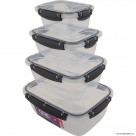 RECTANGLE LEAKPROOF 4 PCS STORAGE BOX SET (40