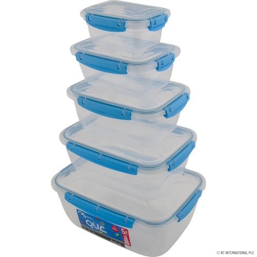 RECTANGLE LEAKPROOF 5 PCS STORAGE BOX SET  (4