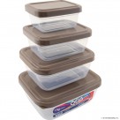 4pcs Qua Color Rectangle Storage Box Set(400-