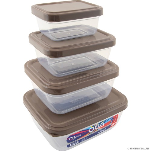 4pcs Qua Color Rectangle Storage Box Set(400-