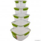 SQUARE LEAKPROOF 5 PCS STORAGE BOX SET (500-9