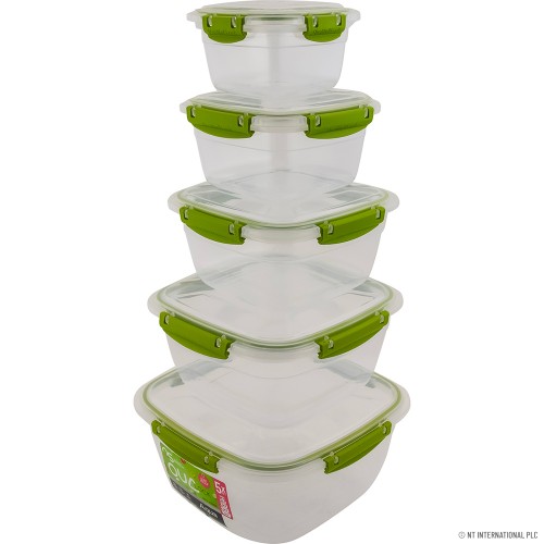SQUARE LEAKPROOF 5 PCS STORAGE BOX SET (500-9
