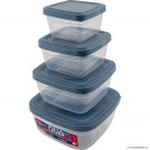 QUA COLOR SQUARE 4 PCS STORAGE BOX SET (500-9