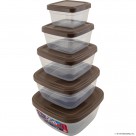QUA COLOR SQUARE 5 PCS STORAGE BOX SET (500-9