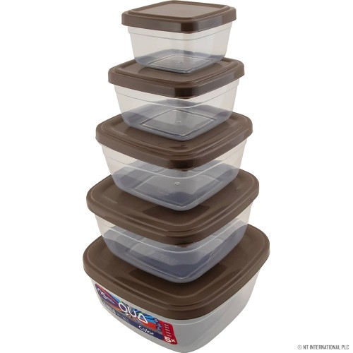 QUA COLOR SQUARE 5 PCS STORAGE BOX SET (500-9