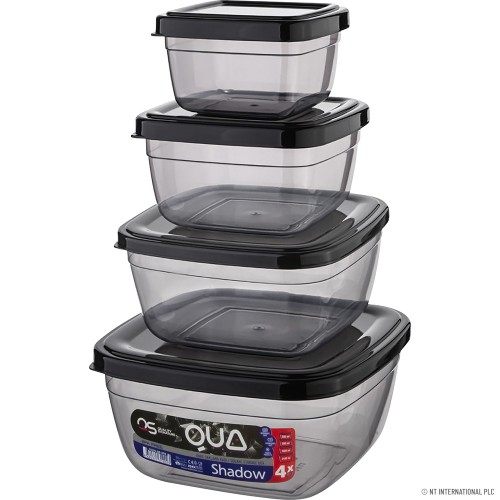 QUA SHADOW SQUARE 4 PCS STORAGE BOX SET (500-
