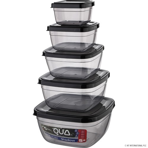 QUA SHADOW SQUARE 5 PCS STORAGE BOX SET (500-