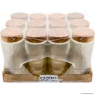 Wooden Decorated Lid Diamond Jar 1350cc