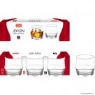3pc Glass Tumbler - Avon 350ml