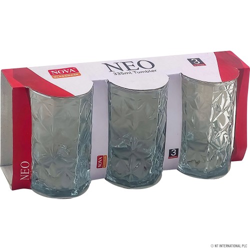 3pc Glass Tumbler - Neo 280ml